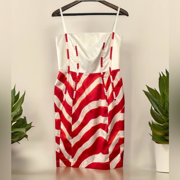 Cavalli Roberto Y2K signature satin bustier corset minidress tiger abstract 48